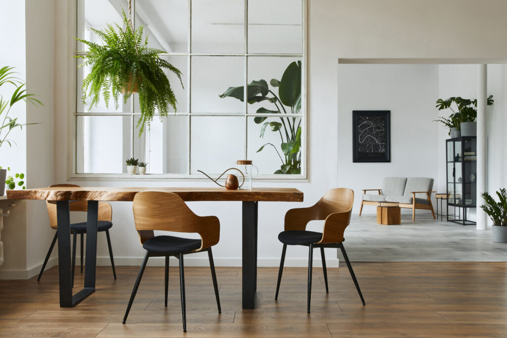 Picture of dining table with chairs