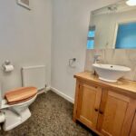 Western toilet portrait and wooden furniture