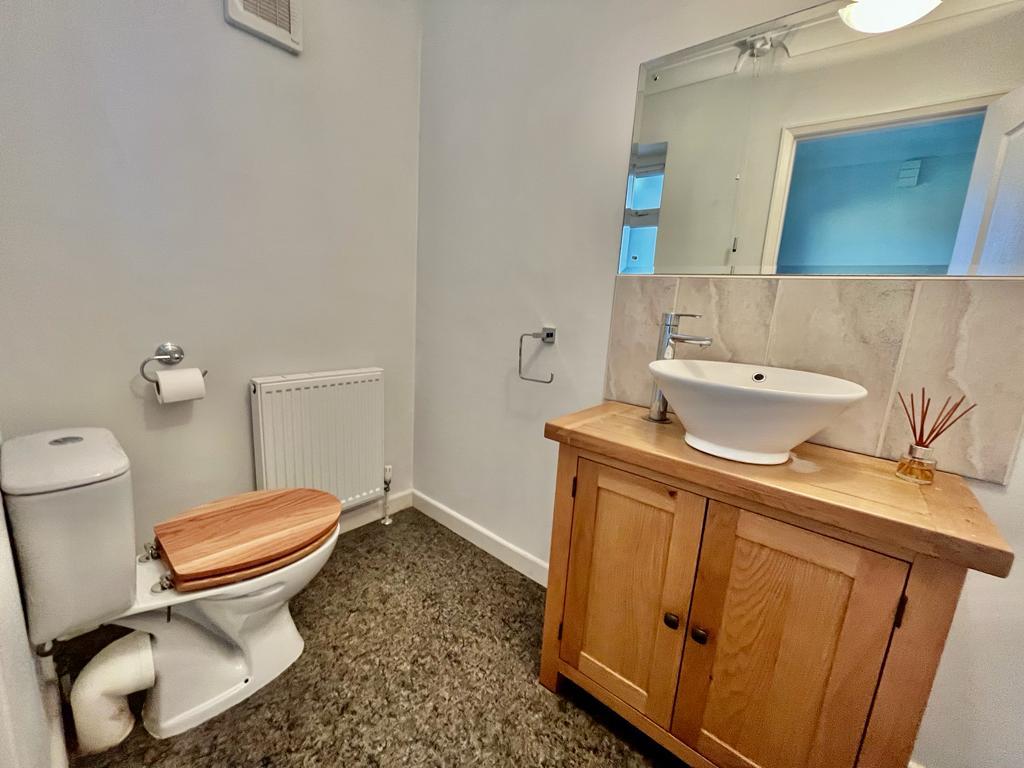 Western toilet portrait and wooden furniture