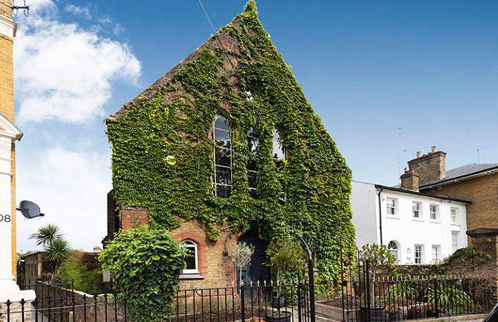 Big house cover with green plants